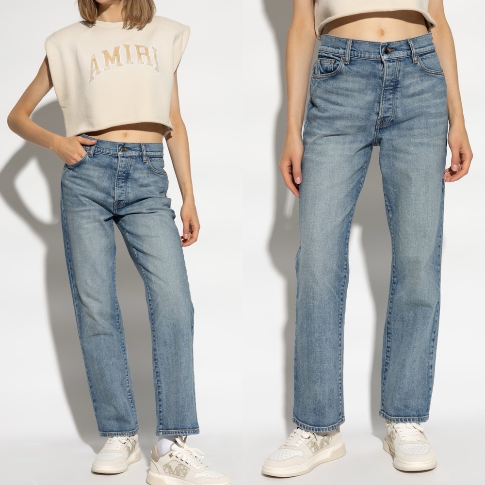 AMIRI Denim Cotton Midrise Straight Jeans